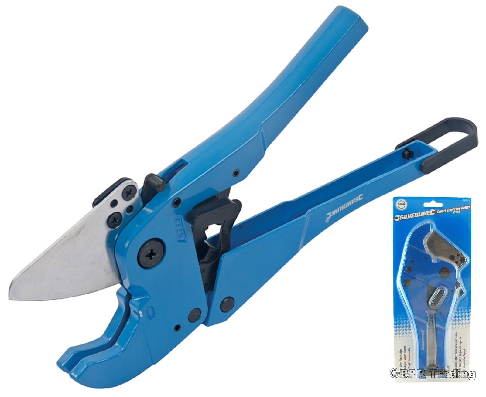 Silverline 42mm Vinyl Pipe Tube Cutter - Ratcheting