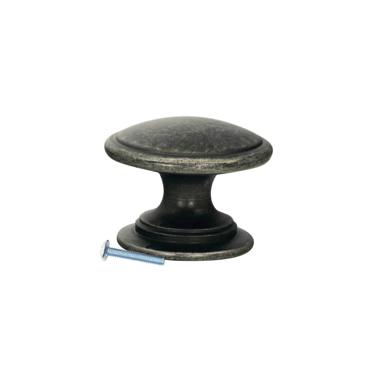 Classic Mushroom Top Style Pewter Cabinet Kitchen Knob 1-1/4" K890832p