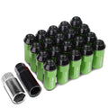 M12x1.5 53mm Tall 23mm Od Green Aluminum Jdm Lug Nuts With