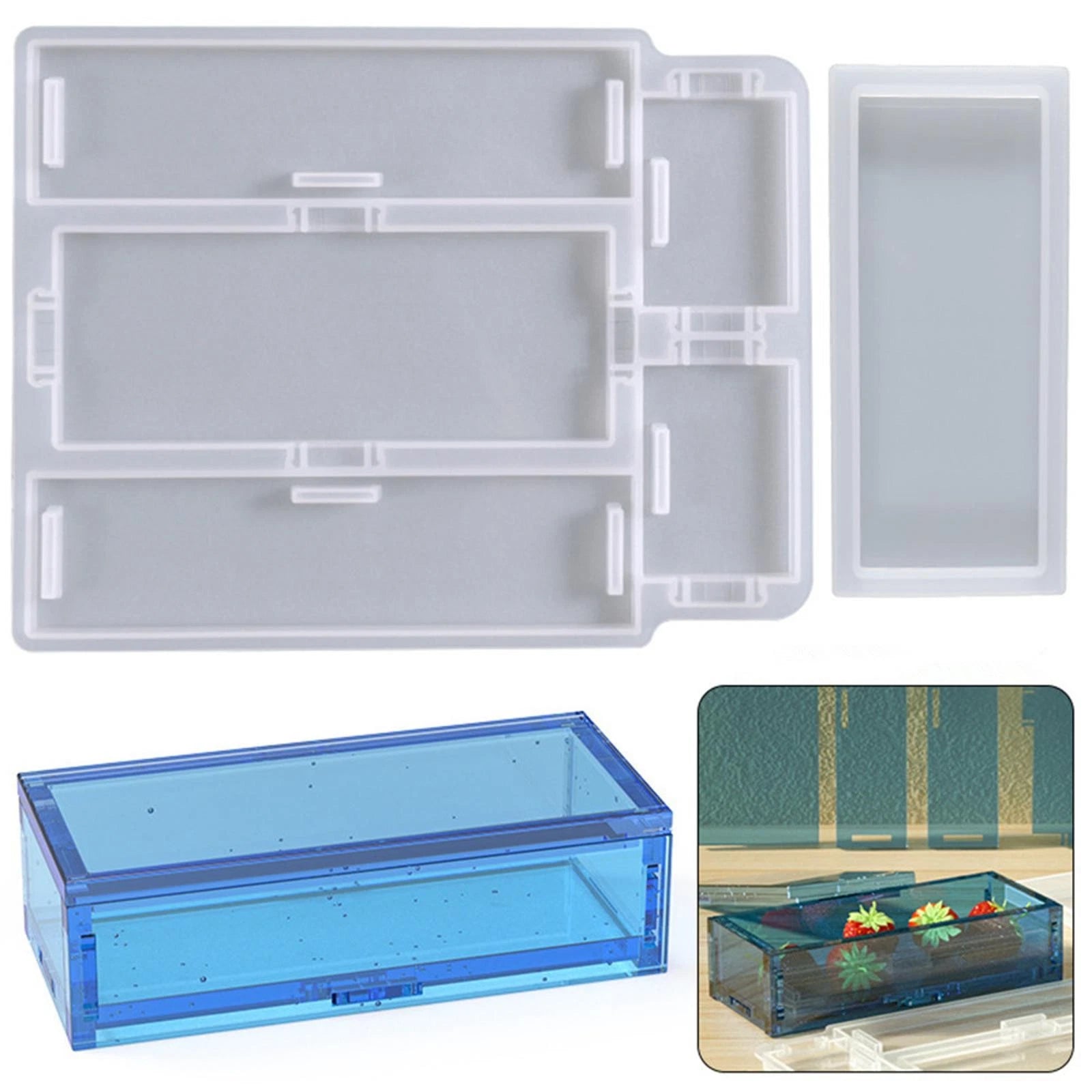 Silicone Diy Resin Mold Desk Storage Organizer Making Epoxy Casting