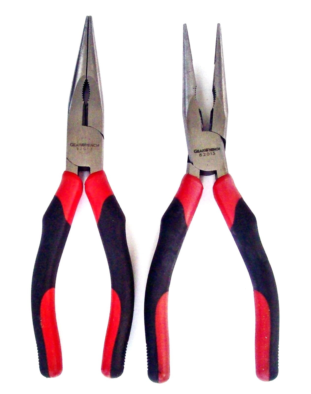 2 GEARWRENCH PROFESSIONAL 8-1/2" LONG NEEDLE NOSE PLIERS 82013 CUSHION GRIPOpens