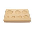 7-cavity Metal Forming Pear Shaped Wooden Dapping Block - Jewelry