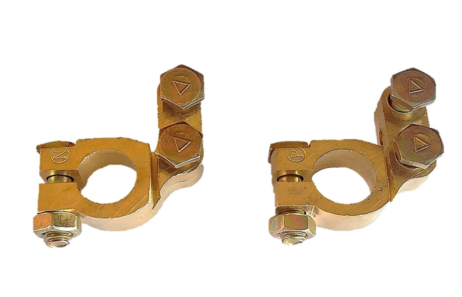 2pc Brass Universal Car Battery Terminal Clamp Quick Connector