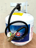 Propane LP High Pressure BBQ Grill Heater 4ft Extension Hose w/Gas Tank Gauge