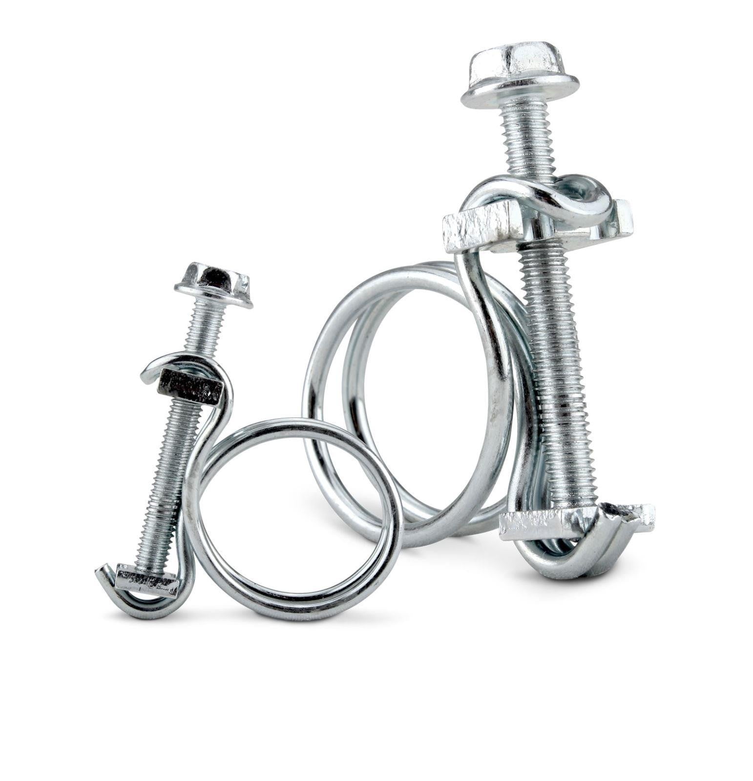 Double Wire Hose Clip Pond Pipe Hose Clamps For Ribbed Tube Fastener Single Pack