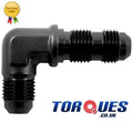 AN -4 (AN4 AN 4) 90 Degree Forged Bulkhead Fitting Black
