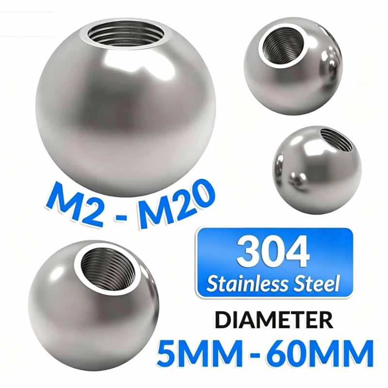 Stainless Steel Balls with Female Threaded Hole