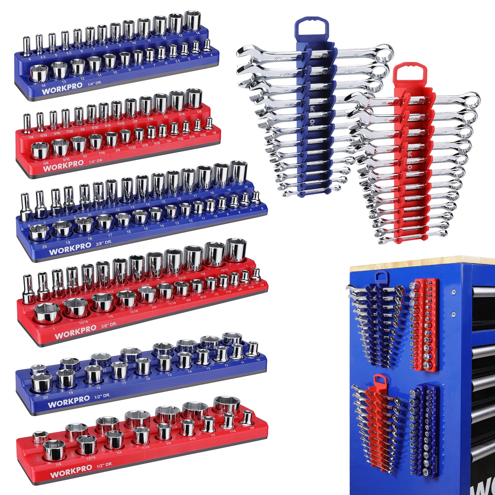 8-Piece Magnetic Socket Organizer Set
