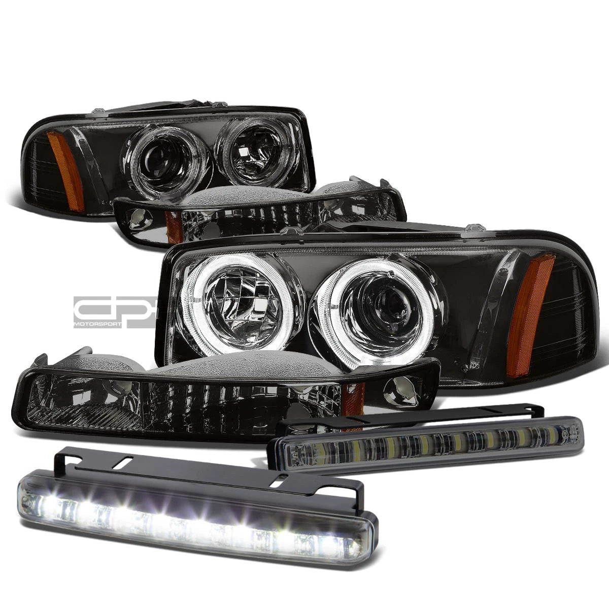Smoked Dual Halo Projector Head+bumper+fo<wbr/>g | Built Supply Co