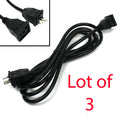 Lot 3 - 10 Ft / 3m Extension Cord Ballast Reflector Power Grow Light