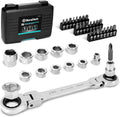 Duratech 12-in-1 Flex-head Ratcheting Wrench Set &24-in-1 Screwdriver
