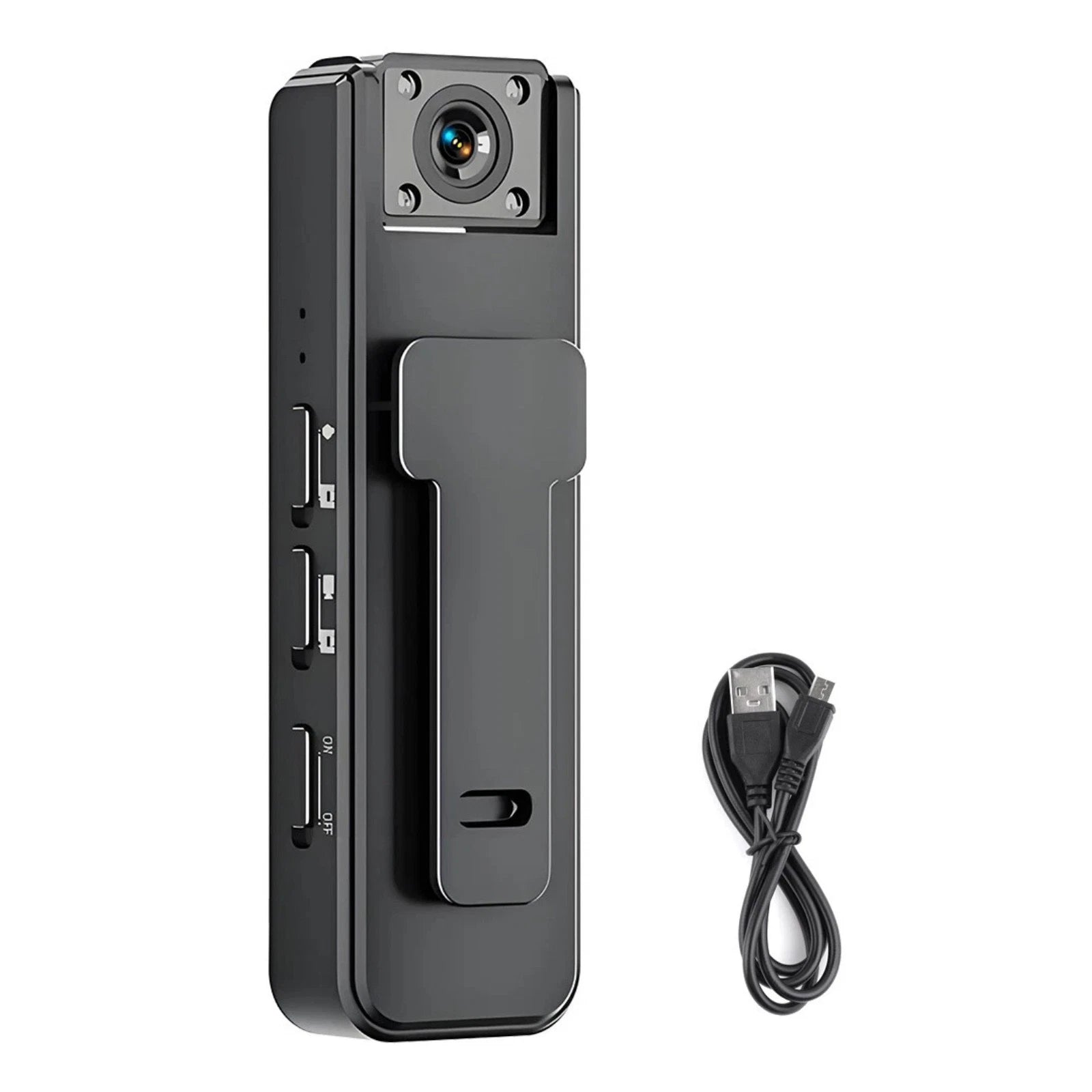 Mini Body Camera 1080p With Night Vision 4 Infrared Leds Clip