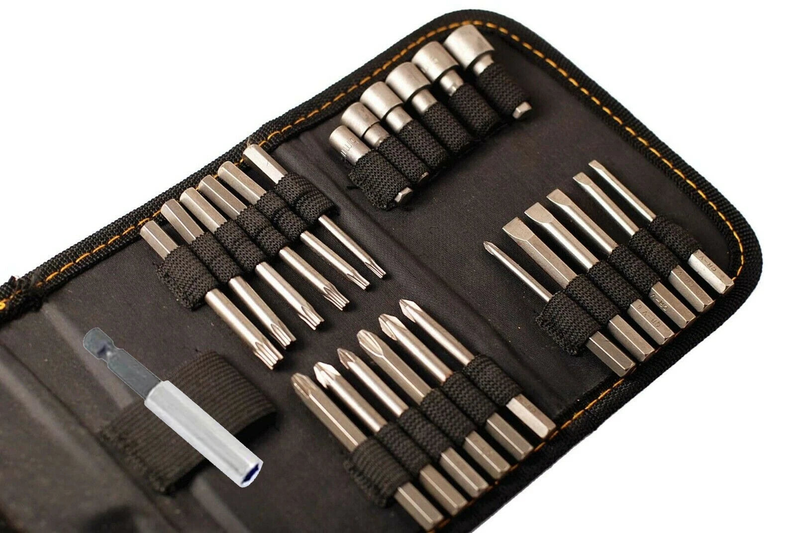 1/4" Dr. 5-10mm Socket + 65mm Long Torx Ph Pz Flat Bits & Magnetic