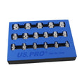 Us Pro 3/8" Drive Metric 12pt Shallow Socket Set 8–24mm Cr-v Eva Pro
