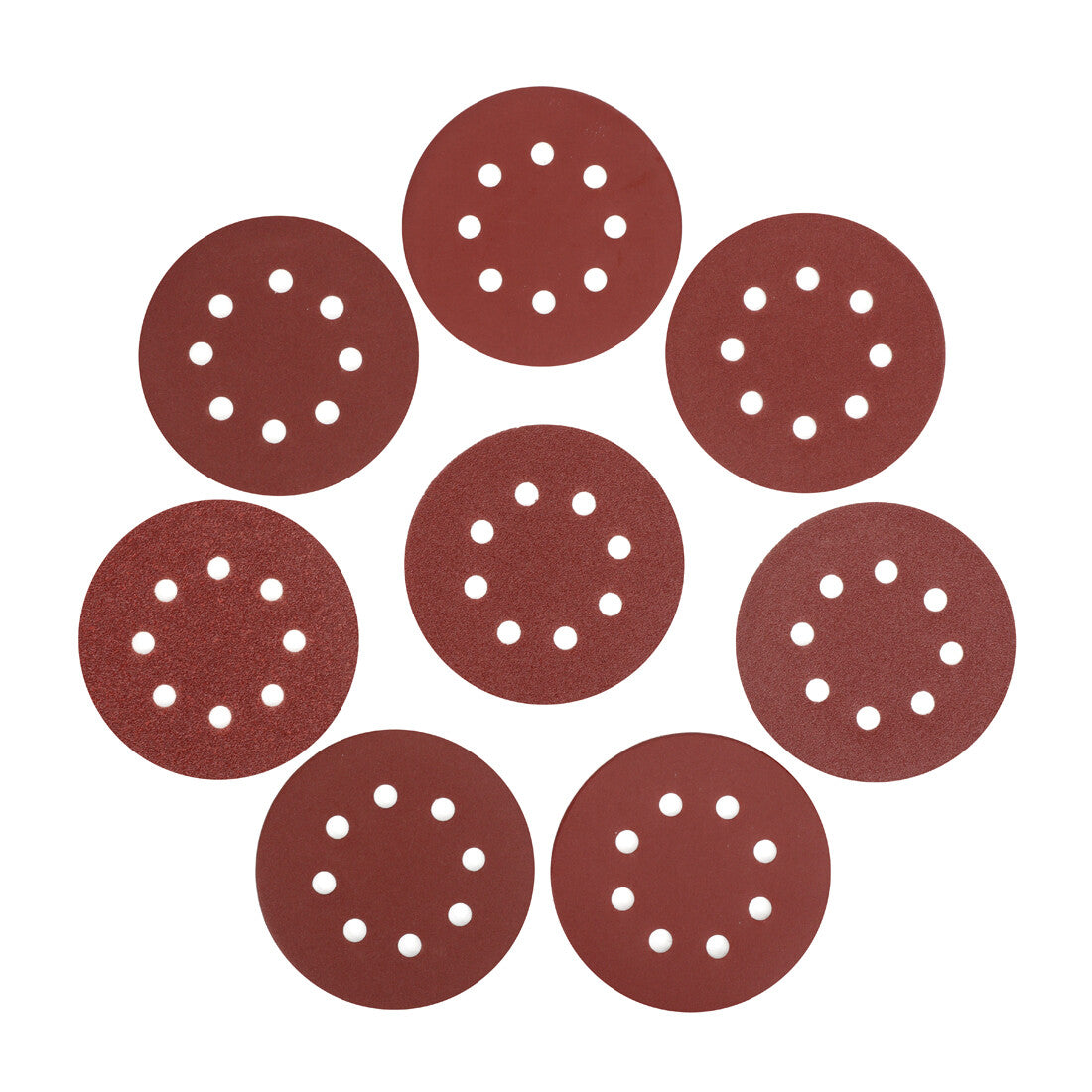 WORKPRO 80x Sanding Disc Sandpaper 60-400 Grit 5'' 8 Hole Hook&Loop Sanding Disc