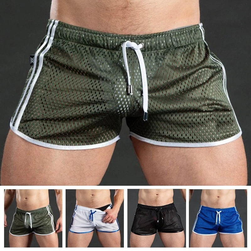 Mens Mesh Workout Running Sports Shorts Breathable Gym Training