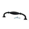 5-1/32 Inch Center To Center, 5-23/32" Long Cabinet Pull, Flat Black