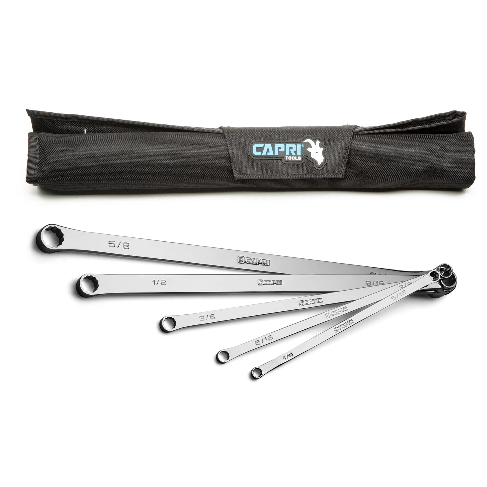 Capri Tools 0 Degree Offset Extra Long Box End Wrench Set, Sae,