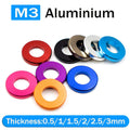 M3 Metric Colourful Flat Washers - 5/10PCS