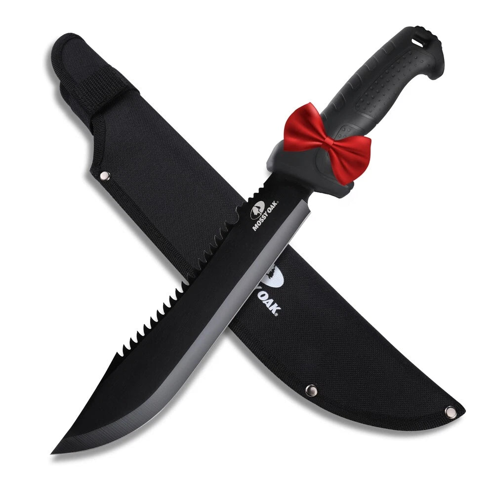 Mossy Oak Machete With Sheath Saw 16-inch Ergonomic No-slip Handle