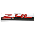 Bumper Sticker Metal Emblem Decal Trim Badge Polished Chrome Red 2.4l