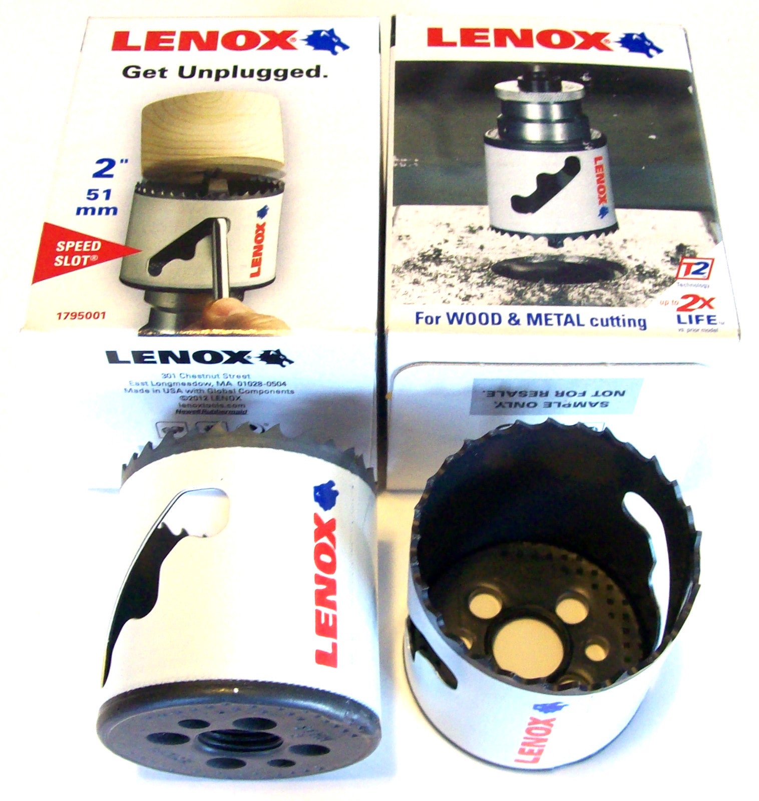 2 LENOX 2" SPEED SLOT BI-METAL HOLE SAWS BLADE USA 1795001 METAL WOOD CUTTINGOpe