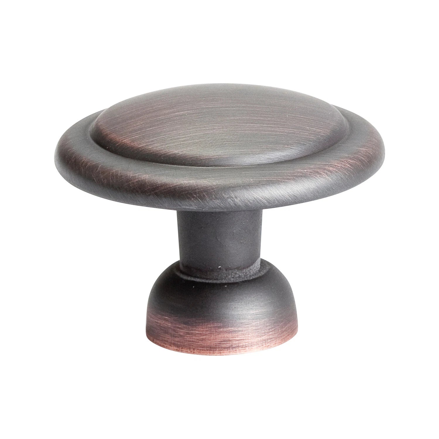 Saucer Style Cabinet Hardware Knob, Oil Rubbed-bronze 1-3/8" Diameter