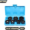 7pc Oil Filter Socket Wrench Set 3/8" 6Pt 24-38mm Low Profile for VW BMW