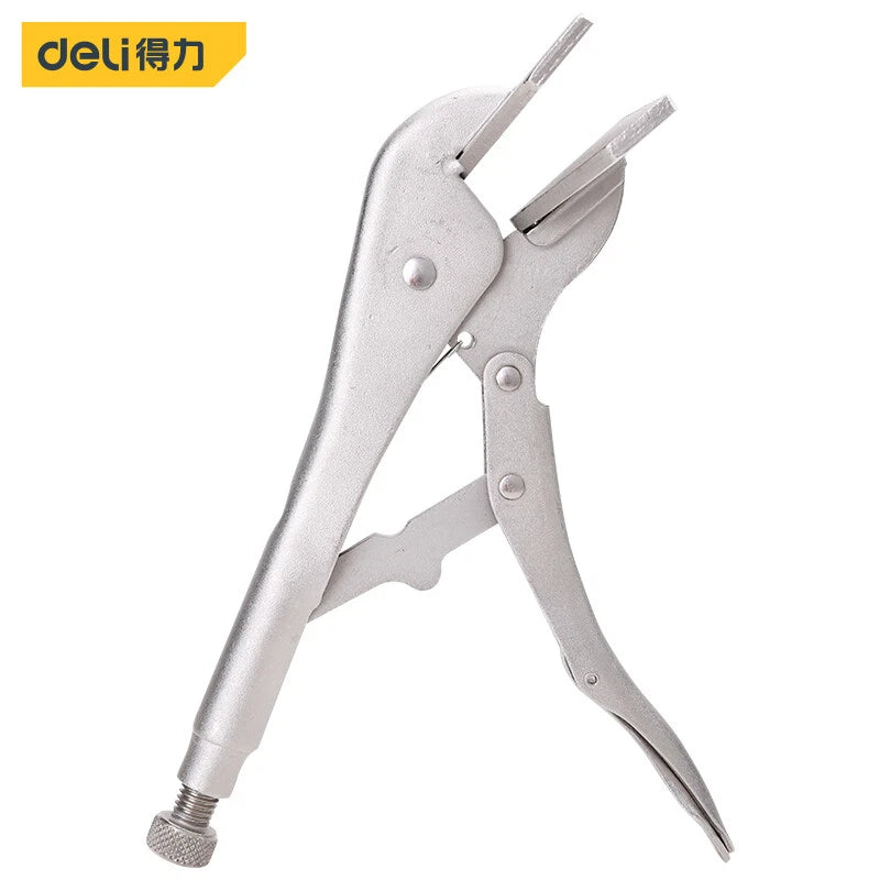Deli Locking Pliers Wear Resistant Flat Head Vise Grip Welding Clamps