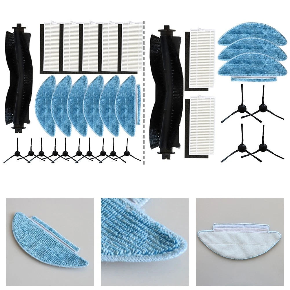 Vacuum Cleaner Main Brush Filter Mop Cloth Kit For Medion X20 Sw Md
