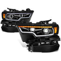 Fit 19-24 Ram 1500 Black Amber Projector Full Led | Built Supply Co