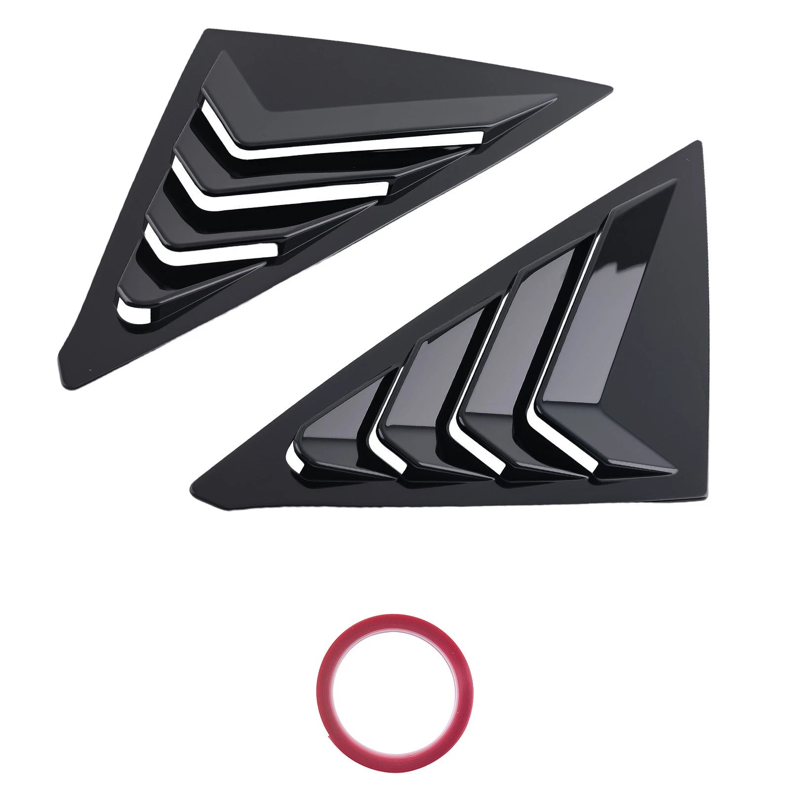 ABS Window Louvers Side Vent for Honda Civic Hatchback 2022-2025 Gloss Black