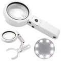 11x 8-LED Light Glass Magnifier Magnifying Tool Foldable Stand Hand