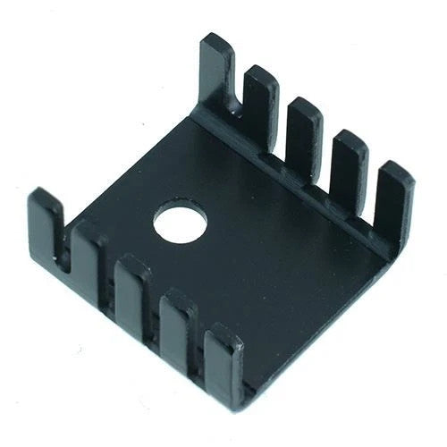 To220 Bolt-on Black Anodized Heatsink Transistor Voltage Regulator