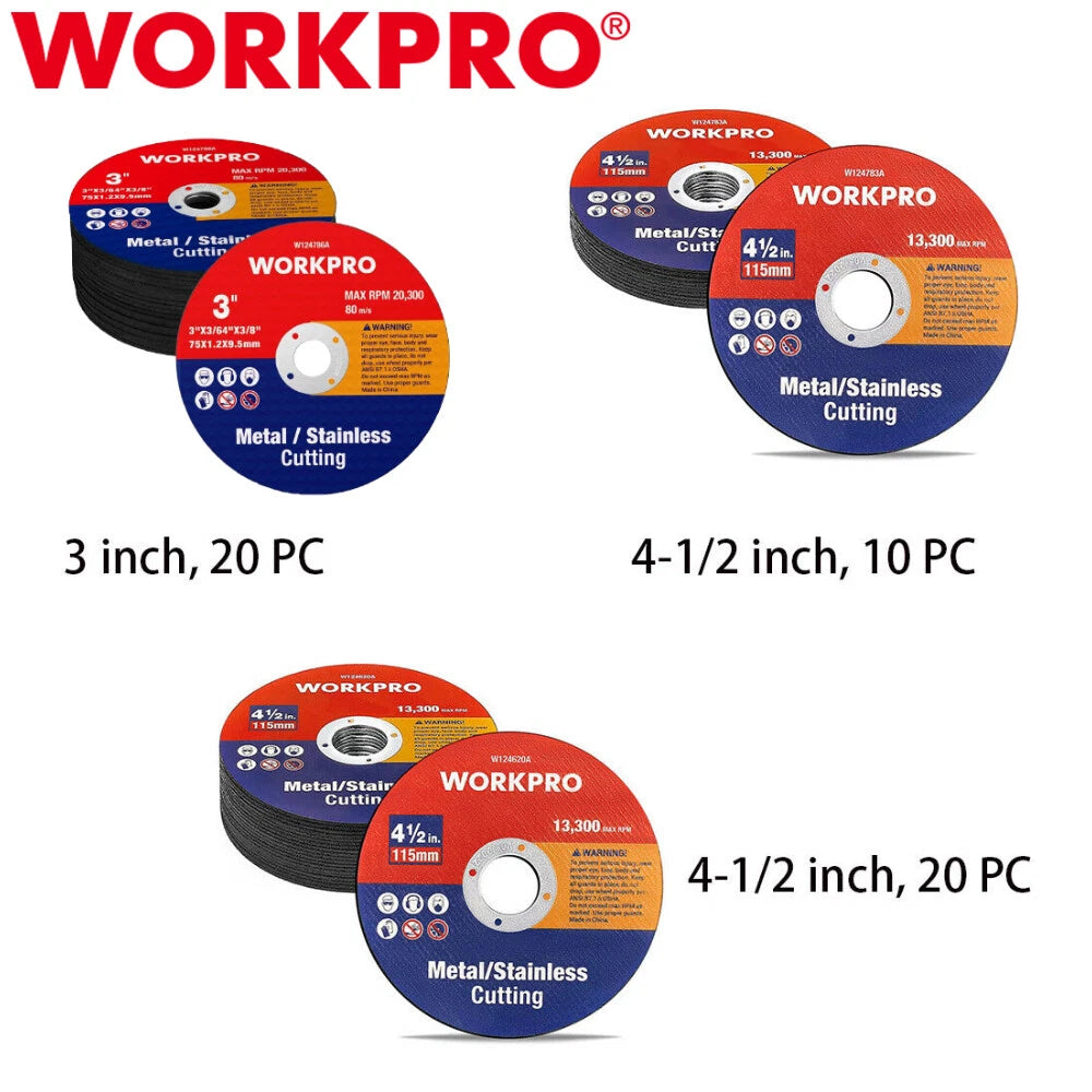 Workpro 20-packs/10-pa<wbr/>cks Cut-off Wheels Set
