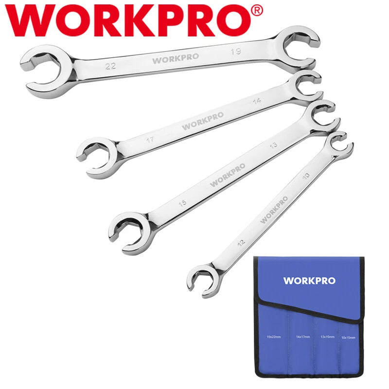 Workpro 4-piece Flare Nut Wrench Set 10x12mm | Built Supply Co