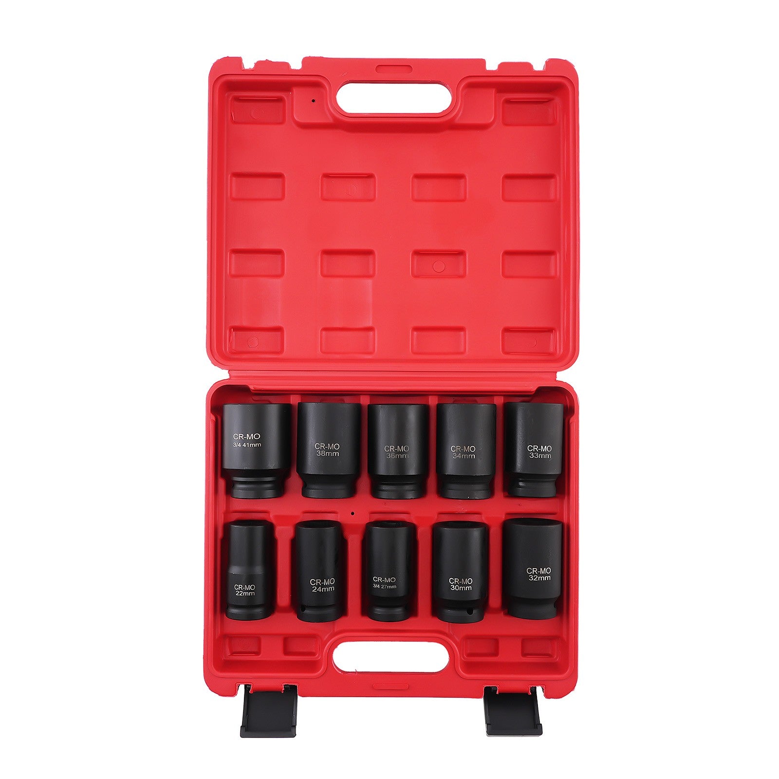 10pc 3/4-Drive Deep Impact Socket Set Metric 22–41mm