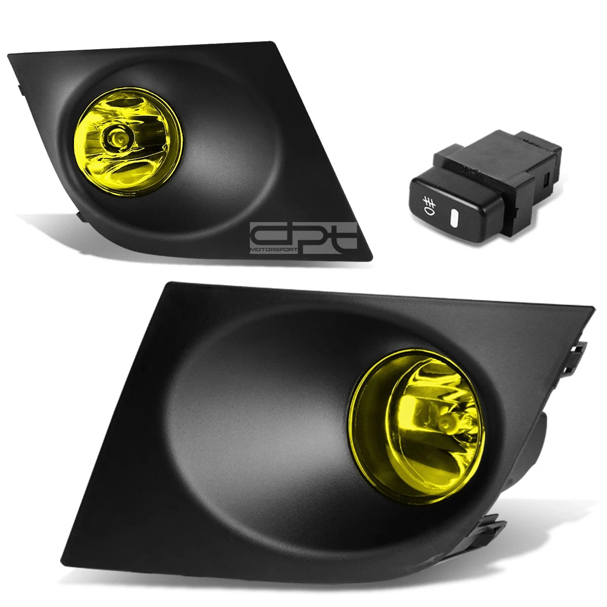 Fit 07-11 Versa Yellow Oe Bumper Driving Fog Light Lamp+bezel