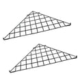 Corner Triangle Black Wire Grid Slat Grid Shelf 24x 24 X 32