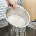 304 Ss Kitchen Rice Washing Bowl Stainless Steel Colander Strainer