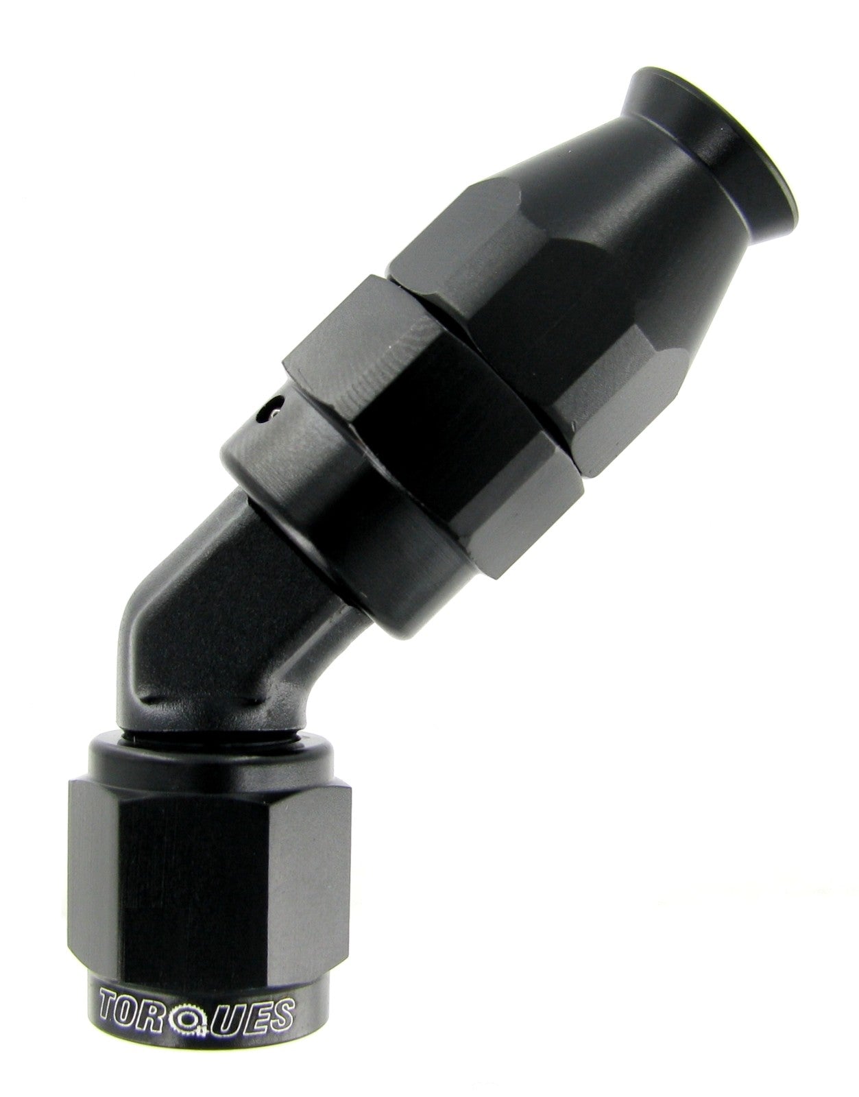 AN -3 (3AN JIC -3 3/8" UNF) 45 Degree PTFE FORGED Stealth Black Hose