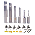 6pcs 3/4 Shank Indexable Boring Bar And 6 Tbgt06/09/11 Carbide