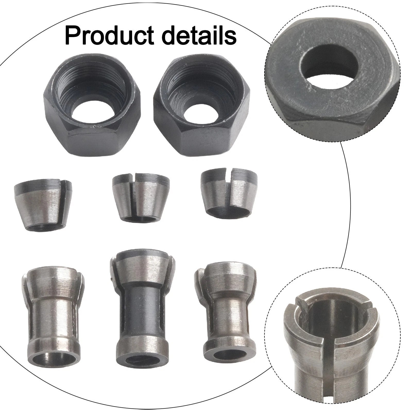 8mm 6 35mm 6mm Collet Chuck Set For Wood Routers And For Engraving