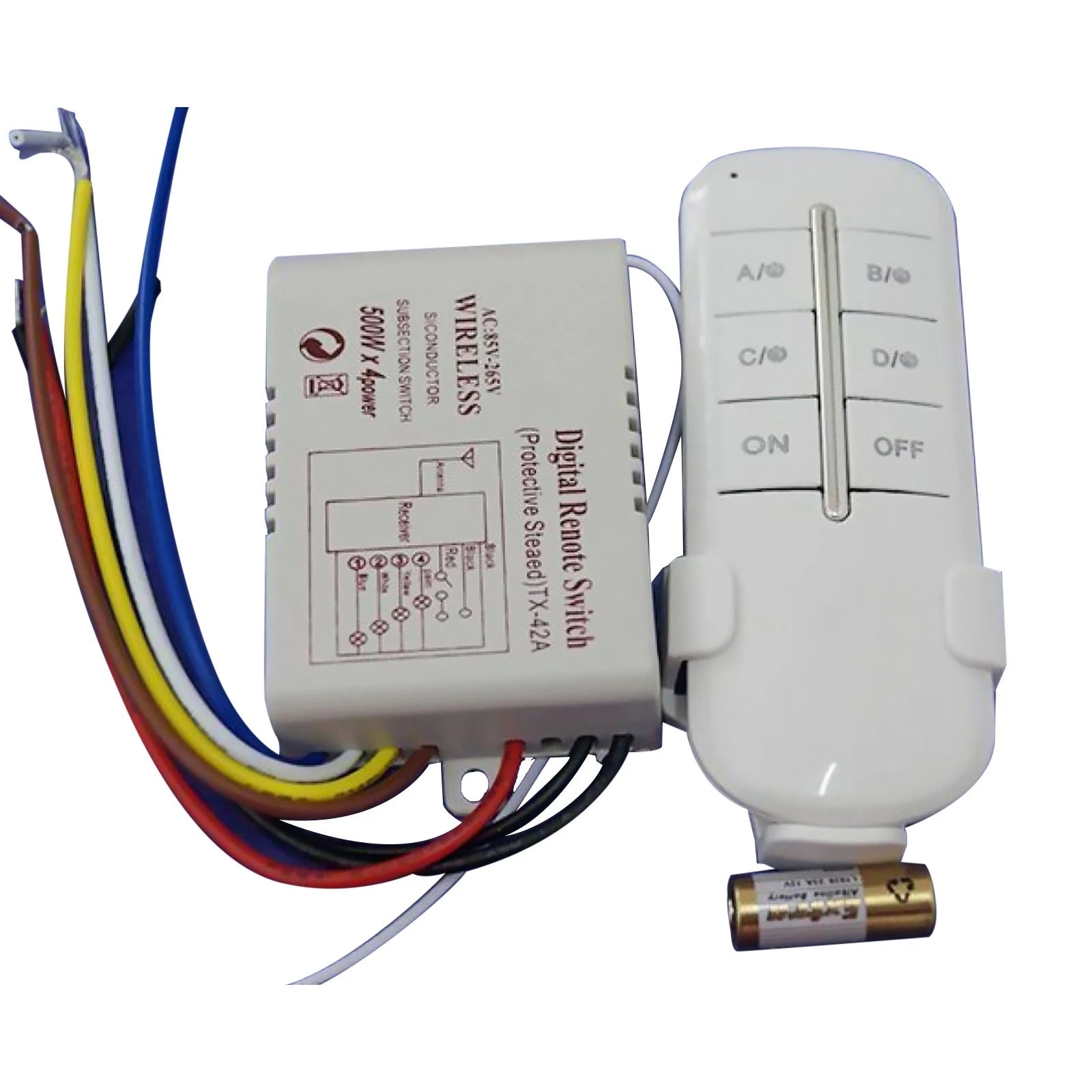 4-way On/off Ac 110V-240V Light Digital Wireless Wall Switch With