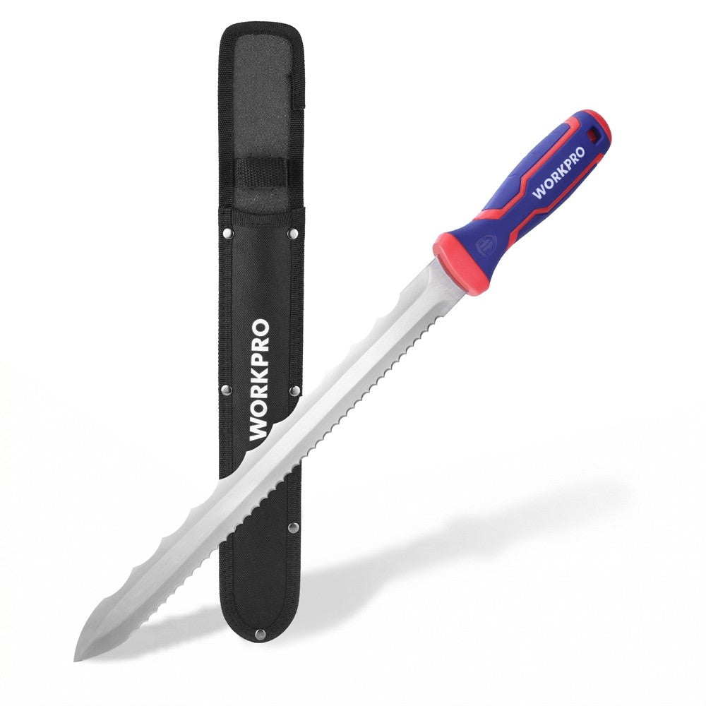 WORKPRO 11" Insulation Knife Stainless Steel Double Side Sharp Cutter
