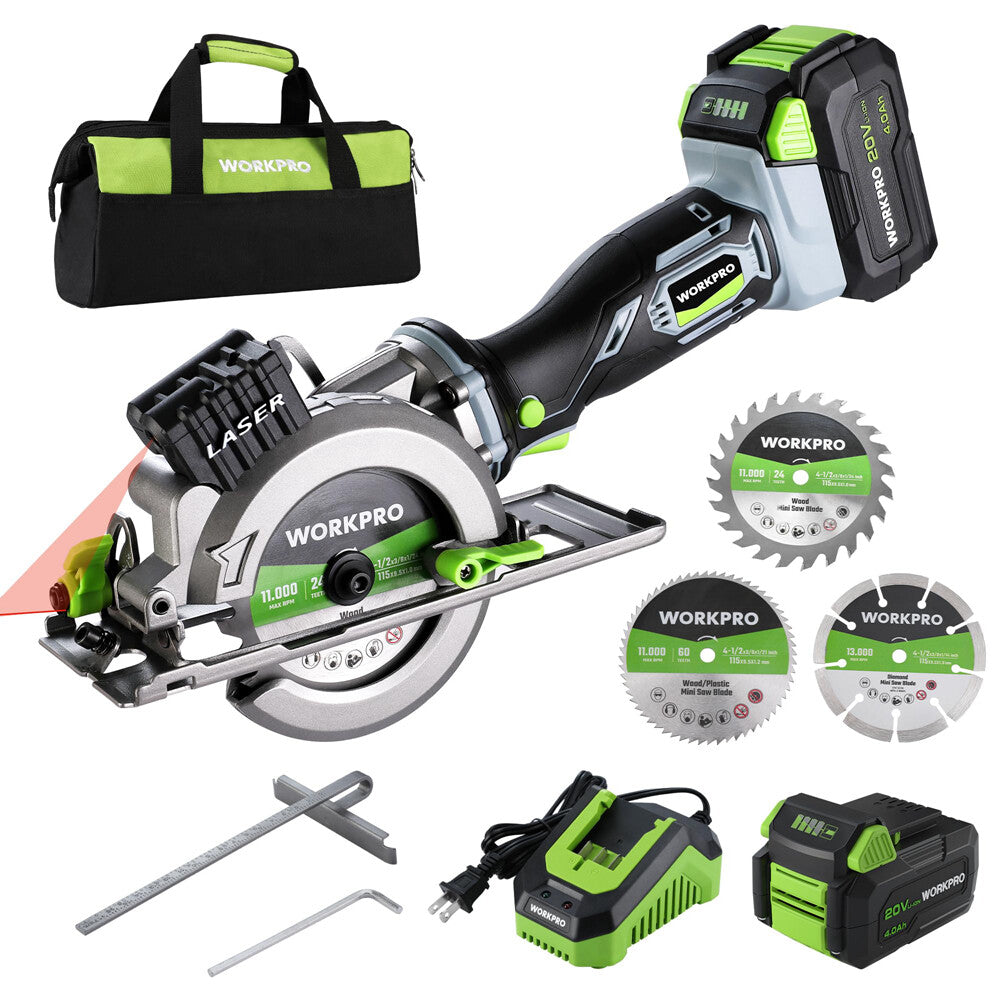 WORKPRO 20V Cordless Mini Circular Saw by WORKPRO