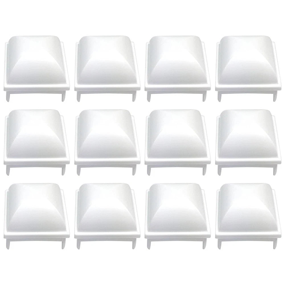 Pool Fence Post Covers White Pp Plastic Set For 1 5 | Built Supply Co