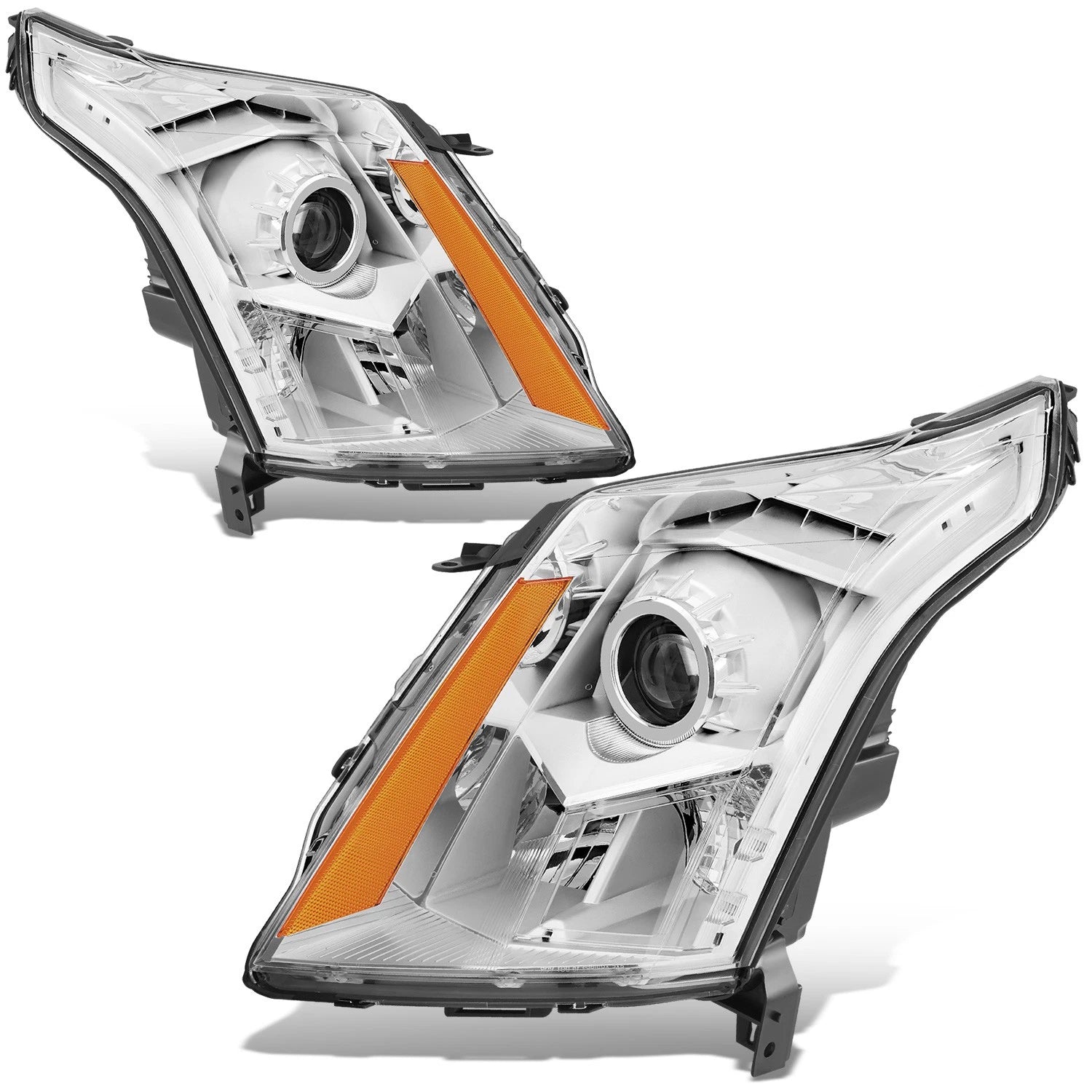 Fit 10-16 Cadillac Srx Chrome Housing Amber Corner | Built Supply Co