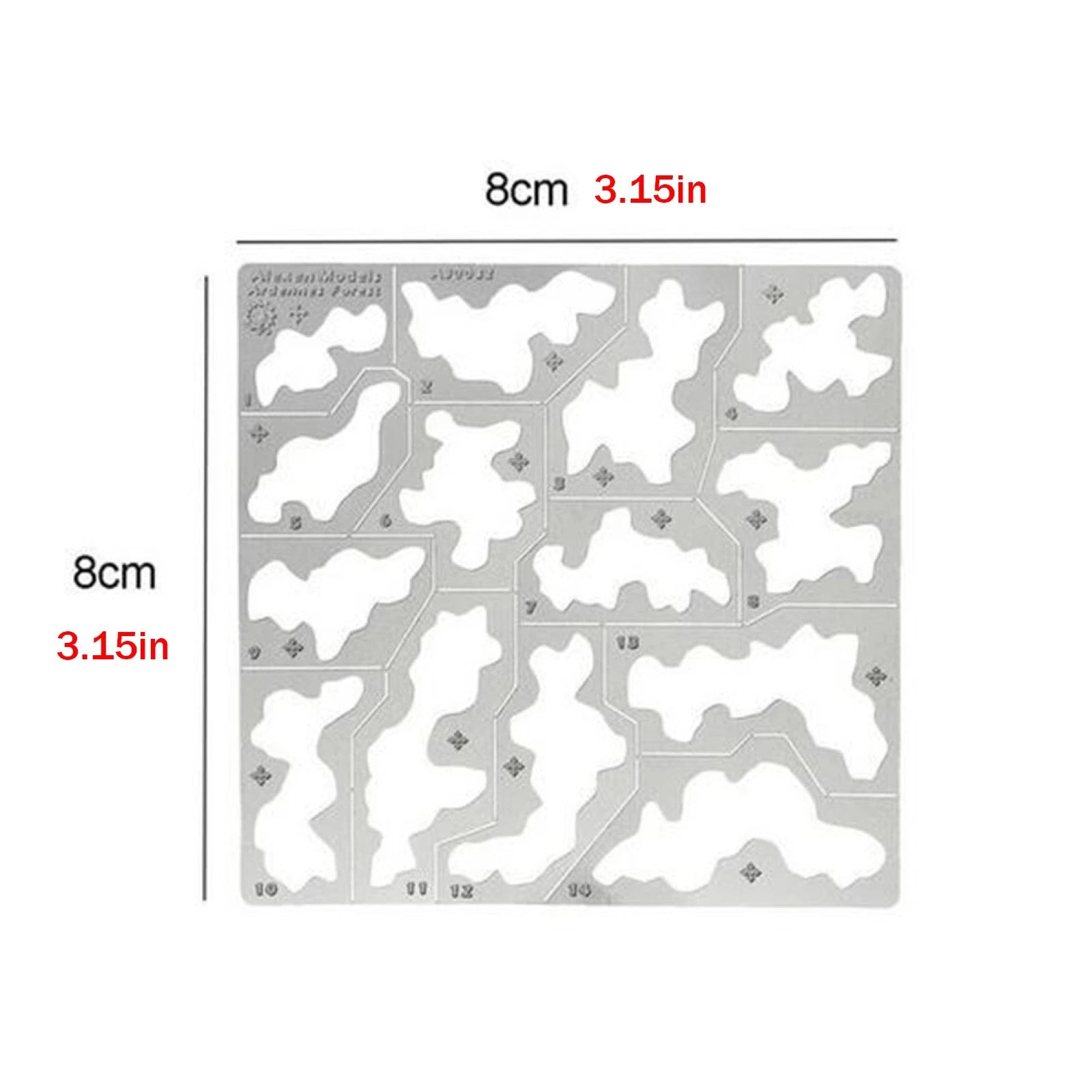 1/35 1/100 Steel Forest Camouflage Stenciling Template Spray Craft