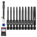 WORKPRO 10 PIECE Square Bit Set Magnetic Screwdriver Bits Set 1/4 Inch Hex Shank